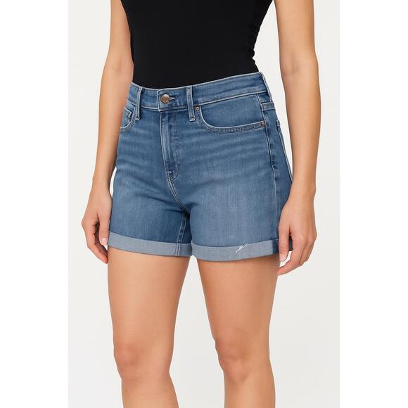 Alyn Paige Pants - Paige Shorts Womens Size 31 Blue Denim Distressed Rolled Hem Casual Y2K